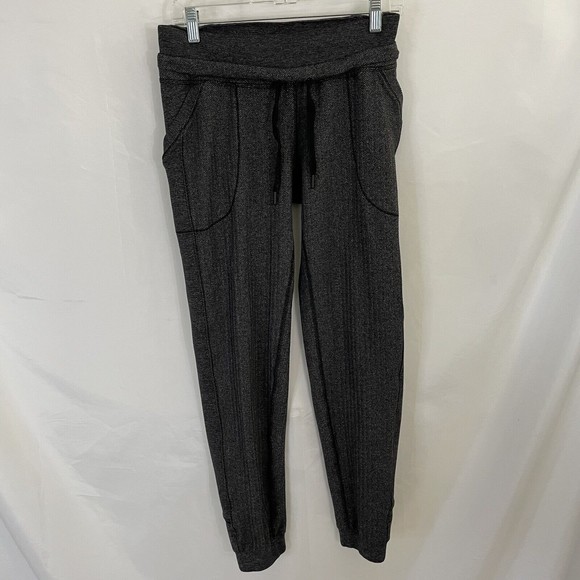 Lululemon Base Runner Black Rulu Pant Jogger Sz 6 Casual sweatpants draw string - Picture 1 of 6